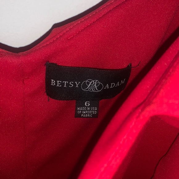 Betsy and Adam Red Ruffle Gown - Picture 4 of 7